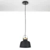 Industrial b lampadario officina in acciaio nero e oro opaco d25xh25 cm