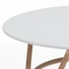 Jalaja tavolino basso in rattan con top laccato bianco d90xh45 cm