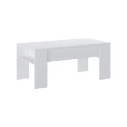James total white tavolino contenitore finitura larice bianco top alzabile h425 l985 p50