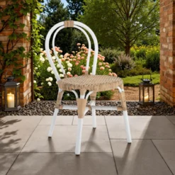 Jaya white sedia in rattan bianca 46x55xh87 cm
