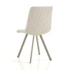 Jesefa Beige Platinum sedia imbottita tessuto beige struttura metallo platino opaco h88 l44 p59 seduta h49
