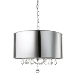 Jewel ring lampadario in metacrilato trasparente e plastica specchio ø50 h78
