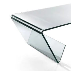 Jones tavolino in vetro curvato 110x55 h35 cm