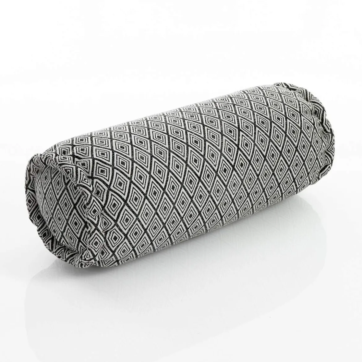 Julia-e divano 2 posti in rattan sbiancato rivestimento 100% cotone grigio 182x80xh70 cm
