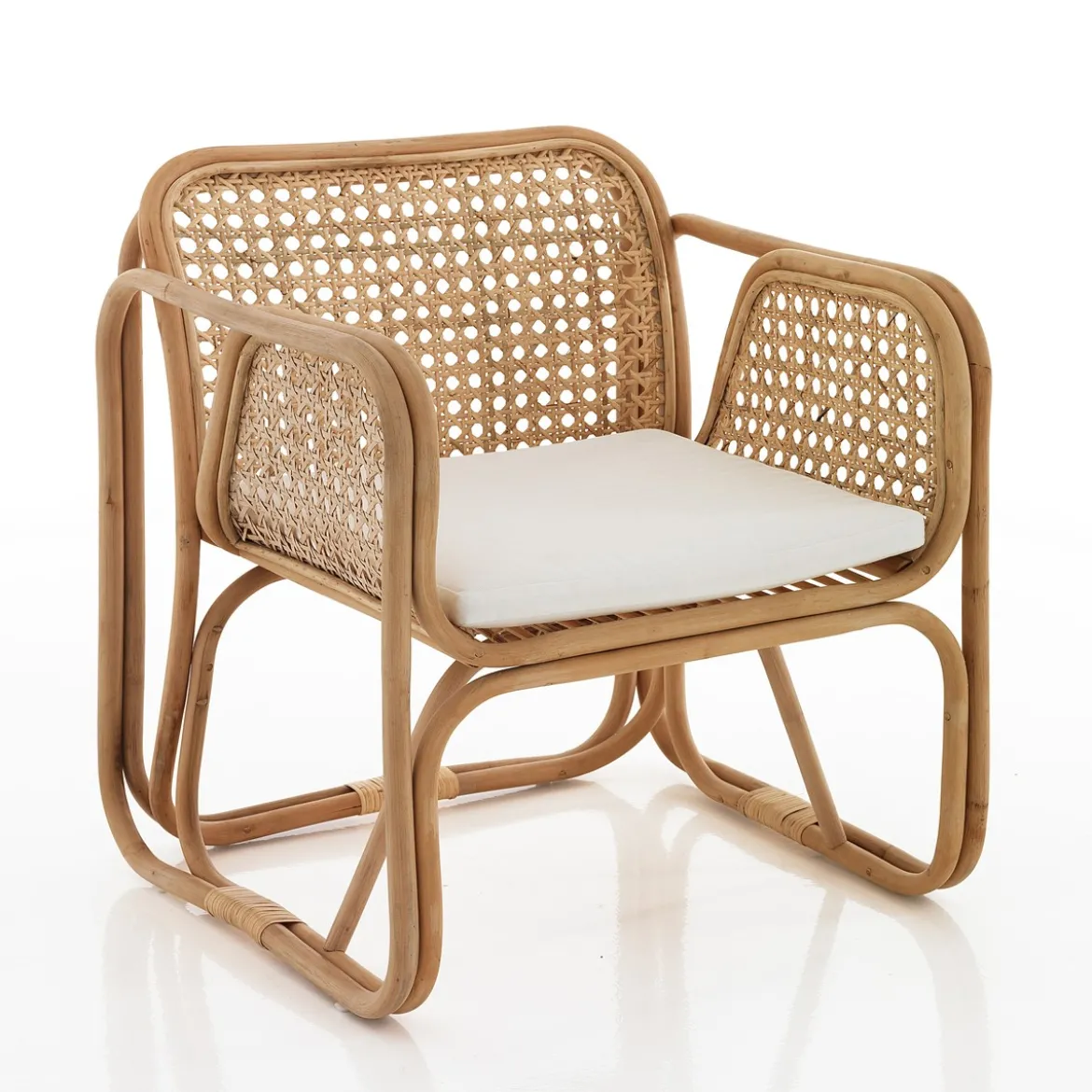 Kamala poltroncina con braccioli da interno/esterno in rattan 65x68xh76 cm