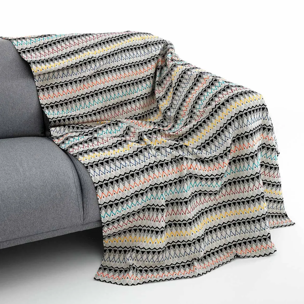 Kapoor plaid cotone 100% cotone a righe multicolore 190x135 cm