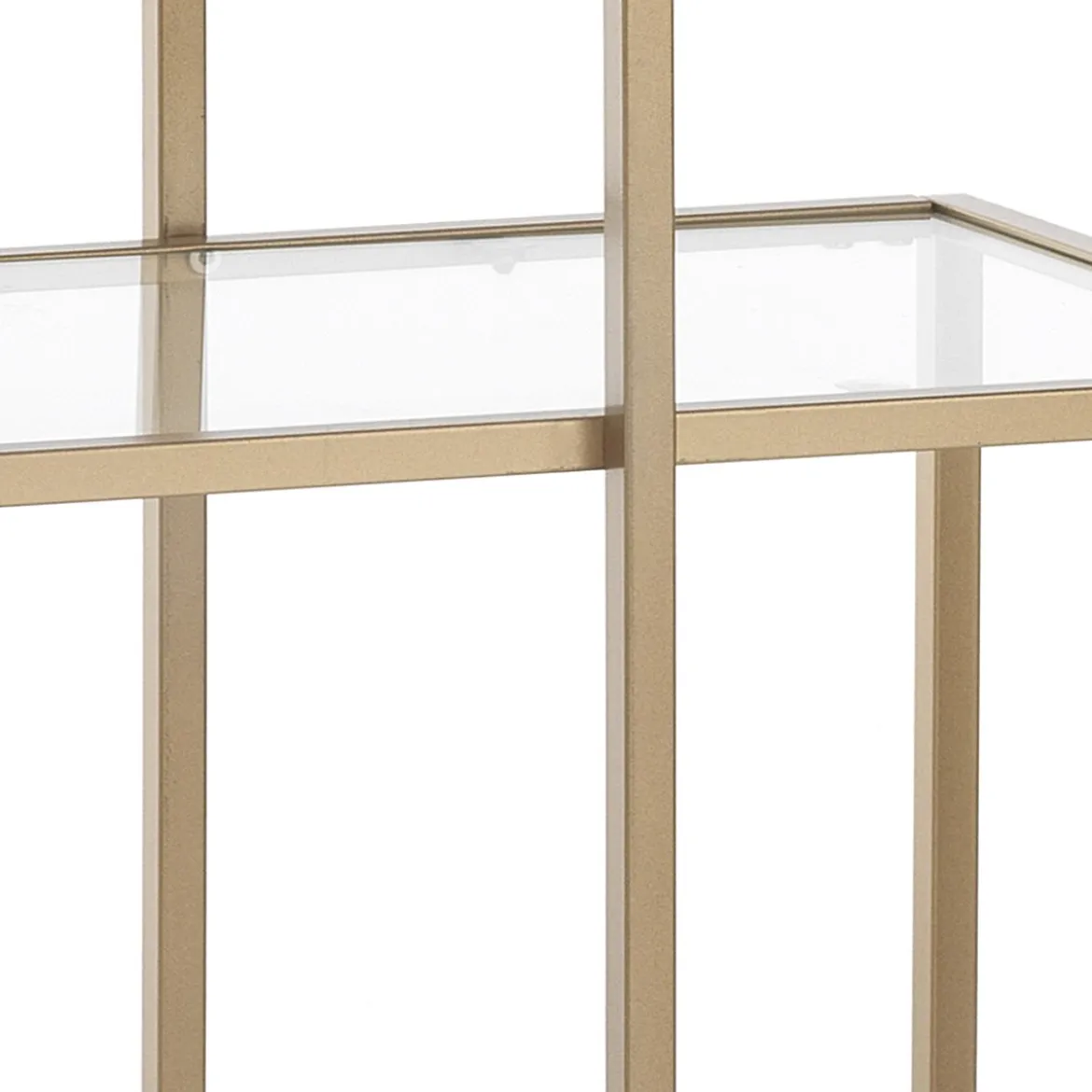 Karl consolle in acciaio finitura oro opaco e vetro temprato 118x38xh84 cm