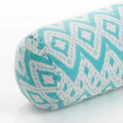 Kataak mint cuscino a rullo rivestimento cotone 100% azzurro 50xd18 cm