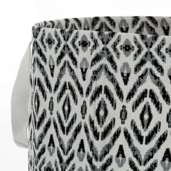 Kataam b&w cesto borsa shopper 100% cotone realizzata a mano d35xh50 cm