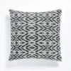 Kataam b&w cuscino rivestimento cotone 100% sfoderabile bianco nero 45x45 cm