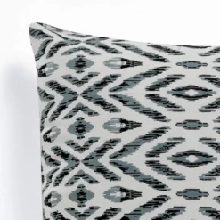 Kataam b&w cuscino rivestimento cotone 100% sfoderabile bianco nero 45x45 cm