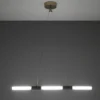 Katana lampadario led in vetro e acciaio oro opaco cn filo elettrico regolabile d3.2x92 cm