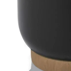 Kendama dispenser portasapone poliresina nera opaca d67 h18 cm