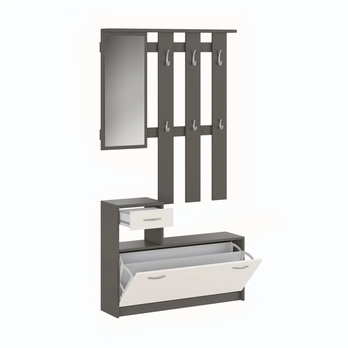 Ken Grey Ingresso finitura Grigio grafite Opaco frontali finitura Cashmere Opaco