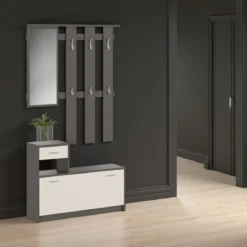 Ken Grey Ingresso finitura Grigio grafite Opaco frontali finitura Cashmere Opaco