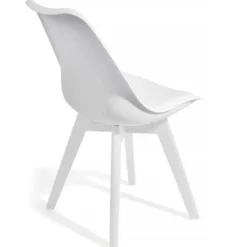 Kiki Evo White Sedia imbottita in pelle sintetica bianca e polipropilene bianco opaco 49x54xh81 cm