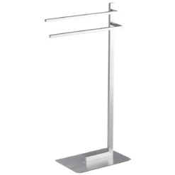 Kiko portasciugamani da bagno in acciaio inox finitura opaca 42x20xh84 cm