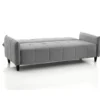 Kiry divano letto pratico meccanismo tessuto grigio divano l205 p83 h86 letto l180 p110 h45