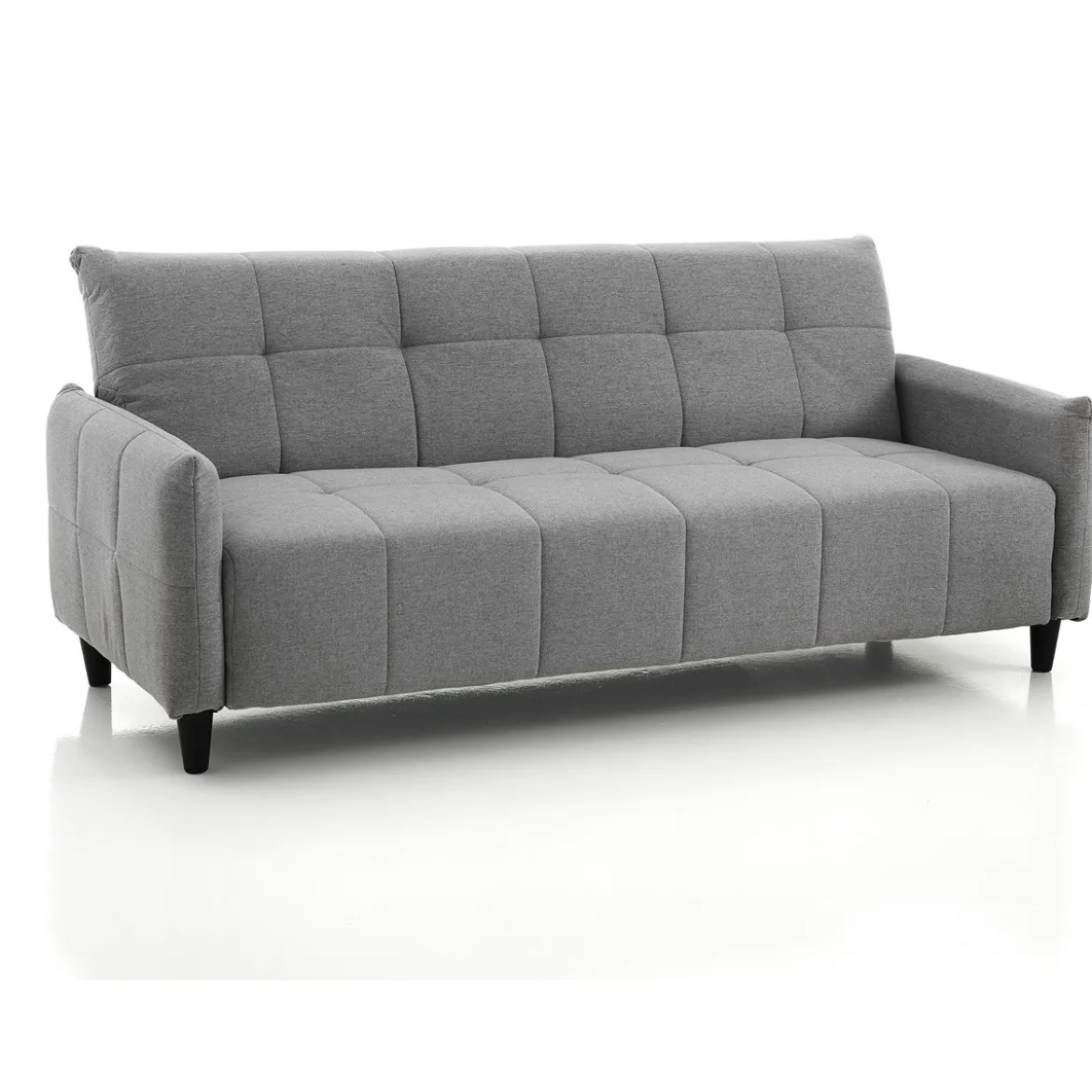 Kiry divano letto pratico meccanismo tessuto grigio divano l205 p83 h86 letto l180 p110 h45