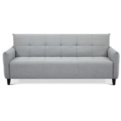 Kiry divano letto pratico meccanismo tessuto grigio divano l205 p83 h86 letto l180 p110 h45
