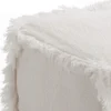 Koko pouf quadrato rivestimento 100% cotone bianco decorato 45x45xh30 cm