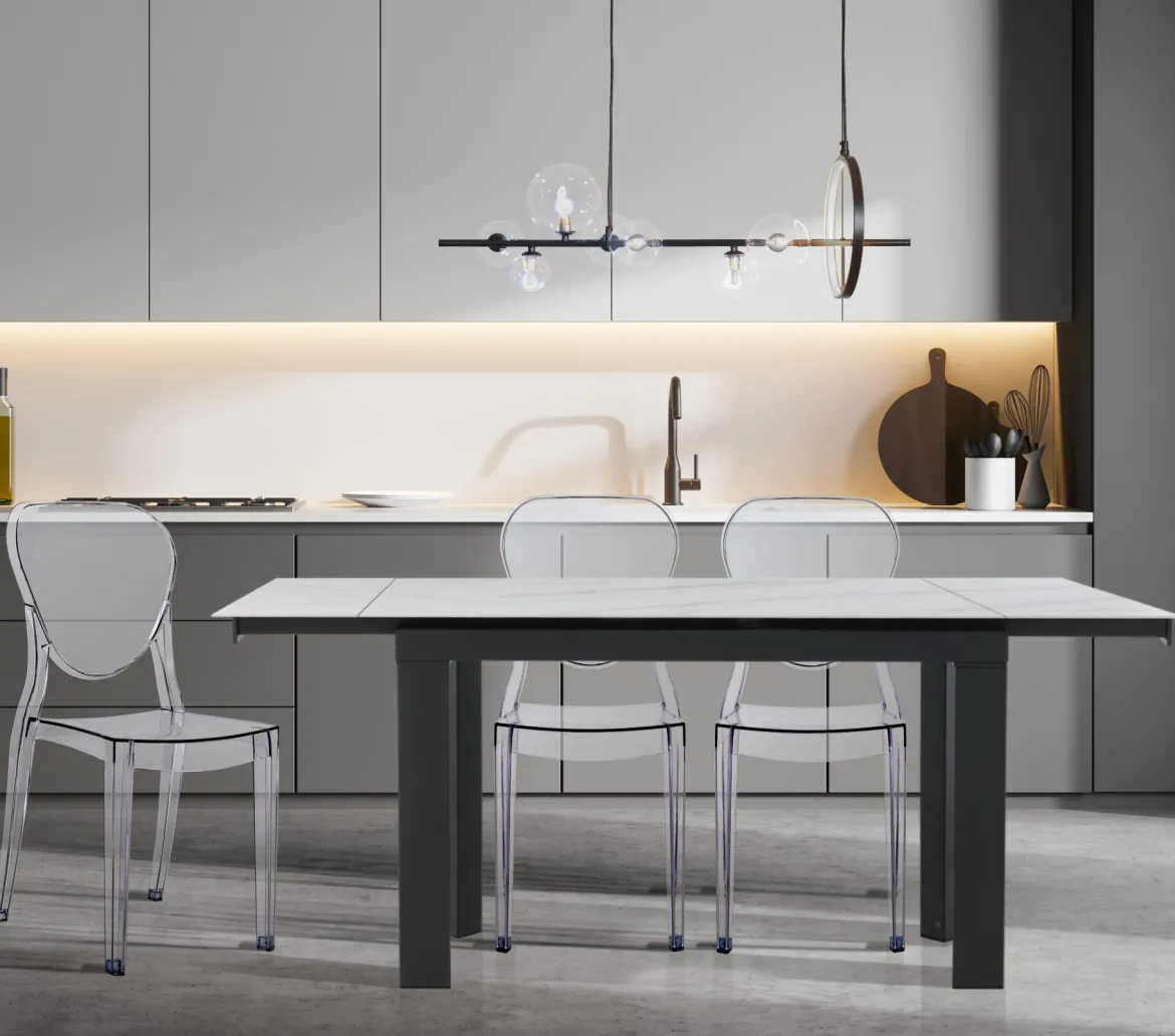 Kosmo lampadario led acciaio nero opaco 10w 3000k 90x30xh30 cm