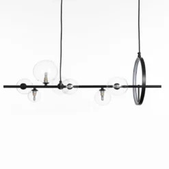 Kosmo lampadario led acciaio nero opaco 10w 3000k 90x30xh30 cm