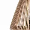 Kota lampada da tavolo in teak e rattan d22.5xh50 cm
