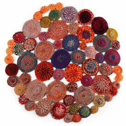 Kulim tappeto rotondo berta b in juta multicolore per interno/esterno d130 cm