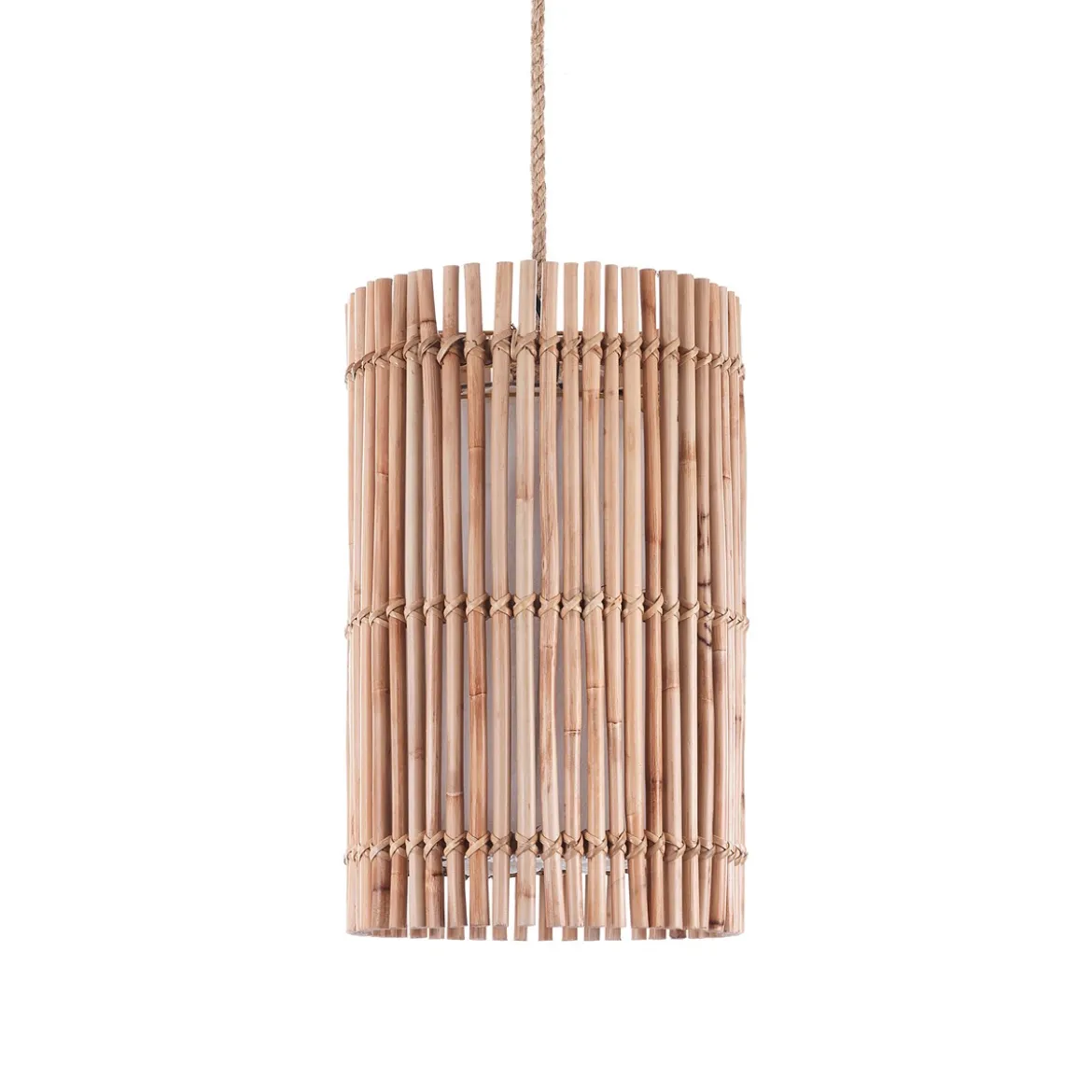Lahad lampadario in rattan colore naturale per interno/esterno d28xh46 cm