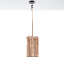 Lahad small lampadario in rattan colore naturale per interno/esterno d21xh35 cm
