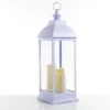 Lantern 54 lampada decorativa led in plastica bianca 23.5x23.5 h54 cm