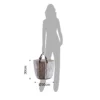 Lara borsa secchiero borsa shopper porta giochi in vera pelle intrecciata 30x30xh30 cm