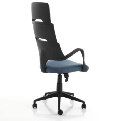 Laredo sedia da ufficio regolabile e girevole karo in tessuto blu laguna con ruote 61x65 h118/128 cm