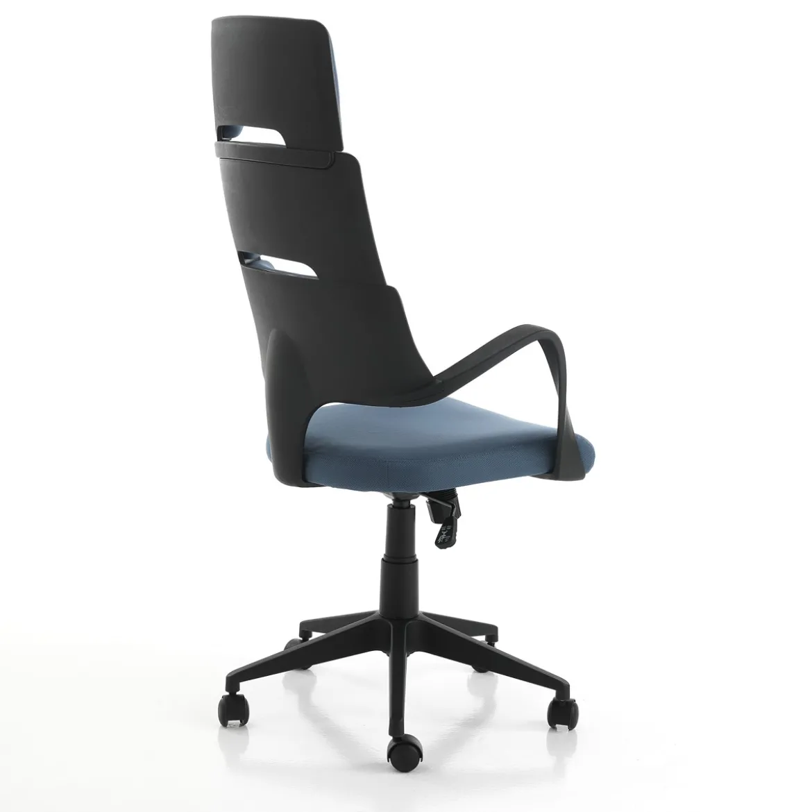 Laredo sedia da ufficio regolabile e girevole karo in tessuto blu laguna con ruote 61x65 h118/128 cm