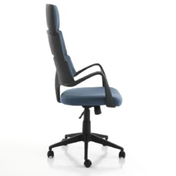 Laredo sedia da ufficio regolabile e girevole karo in tessuto blu laguna con ruote 61x65 h118/128 cm
