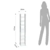 Latina porta cd a colonna in metacrilato trasparente h117 l24 p21 cm