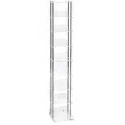 Latina porta cd a colonna in metacrilato trasparente h117 l24 p21 cm