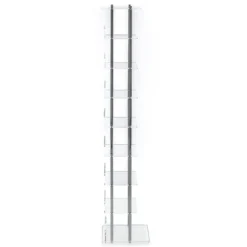 Latina porta cd a colonna in metacrilato trasparente h117 l24 p21 cm