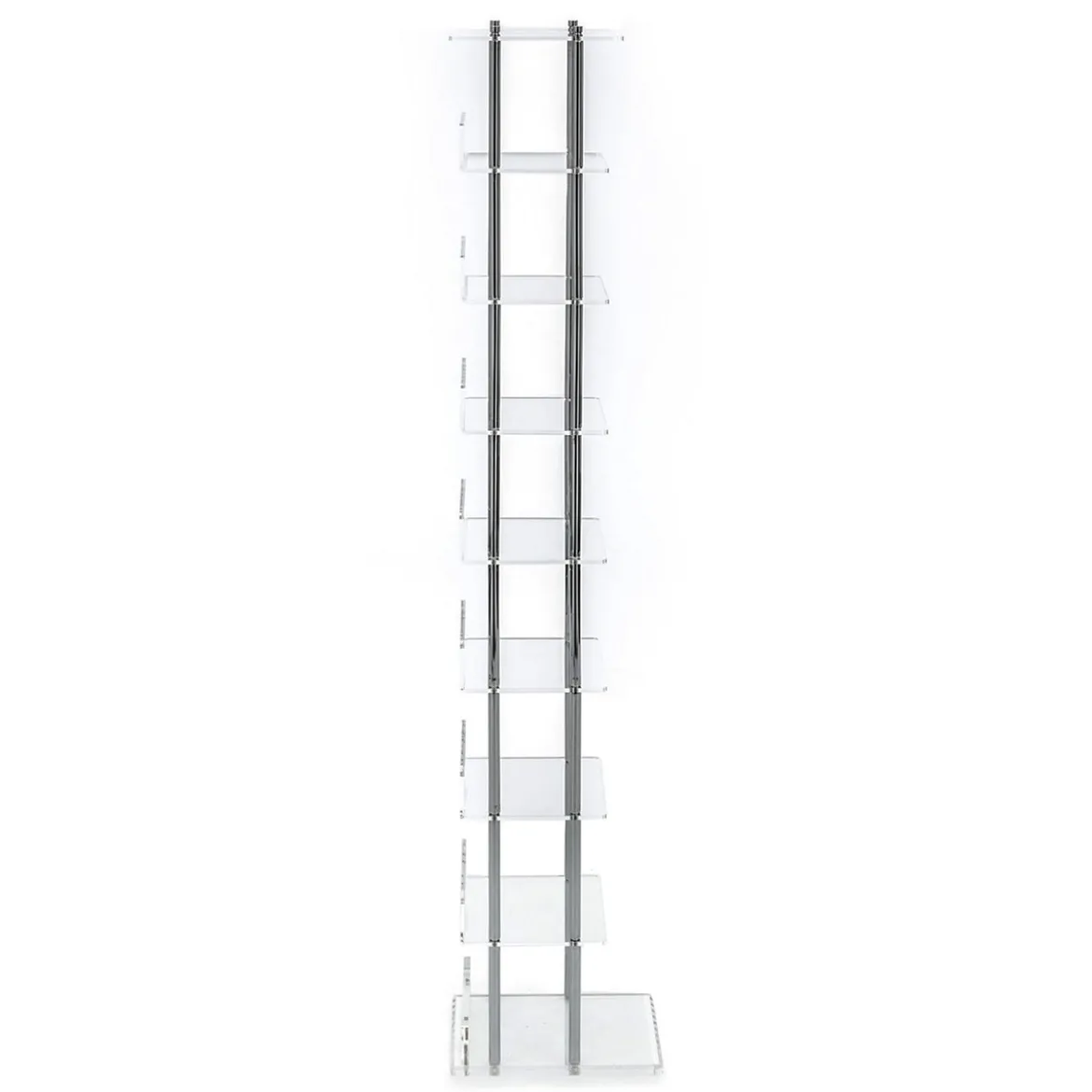 Latina porta cd a colonna in metacrilato trasparente h117 l24 p21 cm