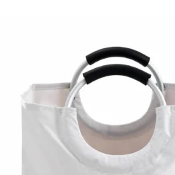 Laundry white sacca biancheria in tessuto sintetico bianco con maniglie d38xh72 cm
