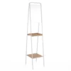 Lazza specchiera multifunzione in metallo bianca opaco 35x40 h165 cm