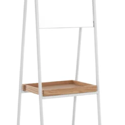 Lazza specchiera multifunzione in metallo bianca opaco 35x40 h165 cm