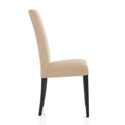 Lella Sedia in Tessuto Begie, 46 x 45 x h100 cm - Made in Italy