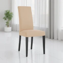 Lella Sedia in Tessuto Begie, 46 x 45 x h100 cm - Made in Italy