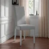 Lella Sedia in Tessuto Grigio, 46 x 45 x h100 cm - Made in Italy
