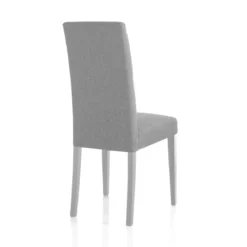 Lella Sedia in Tessuto Grigio, 46 x 45 x h100 cm - Made in Italy