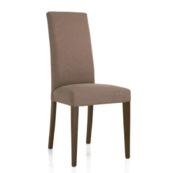 Lella Sedia Tessuto colore Caffelatte, 46 x 45 x h100 cm - Made in Italy