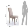Lella Tortora Sedia in Microfibra effetto Velluto e Legno Laccato, 46 x 45 x h100 cm - Made in Italy