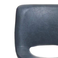 Leonel grey sgabello in pelle sintetica invecchiato grigio e metallo nero opaco 45x49.5xh100 cm